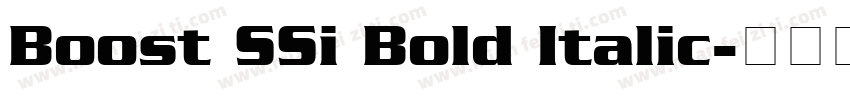 Boost SSi Bold Italic字体转换